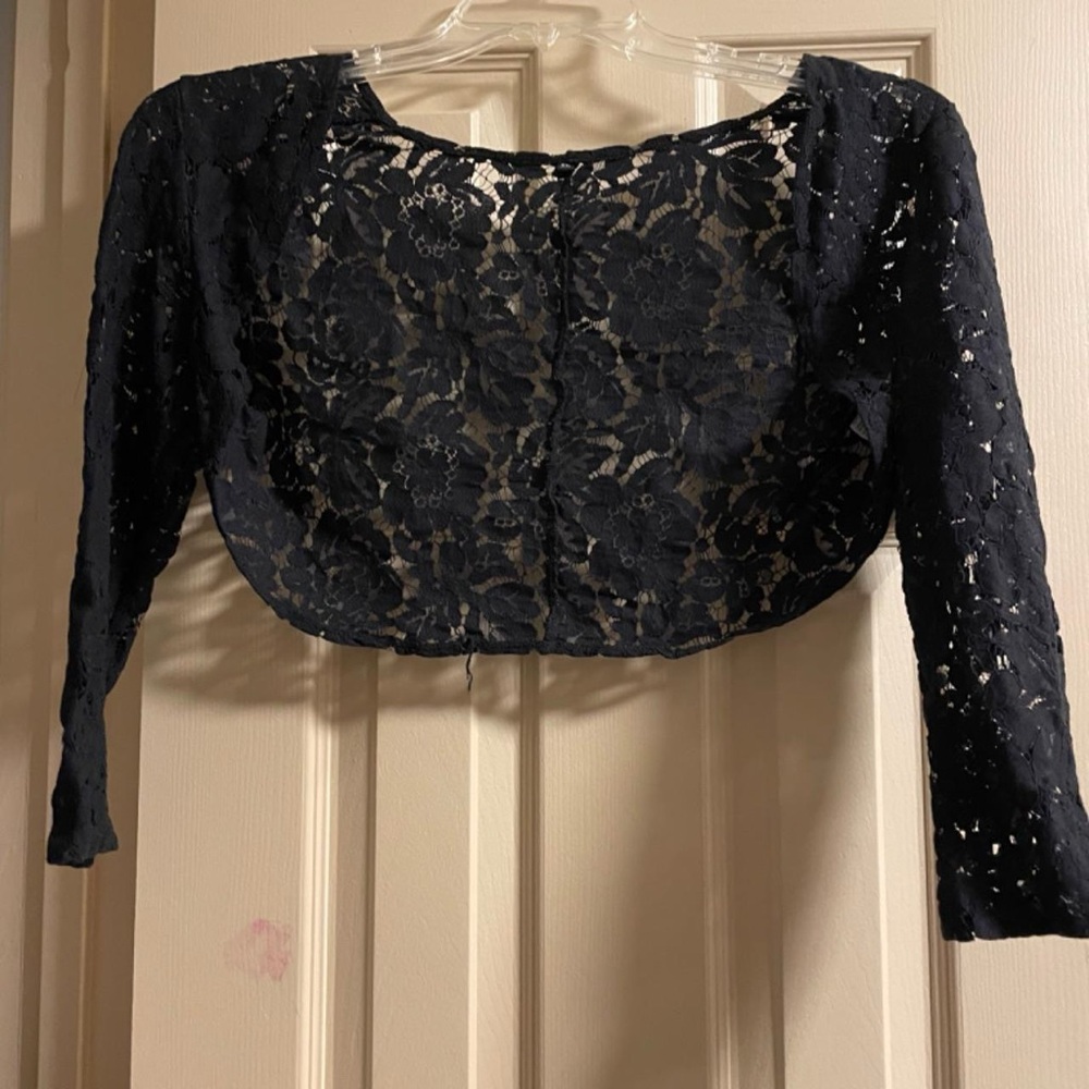 Elegant Black Lace Women's Top